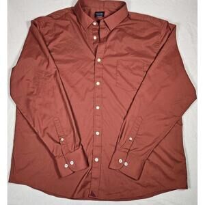 UNTUCKit Shirt Mens Red Gironde Regular Fit 40349 Stretch Performance Size XXXL